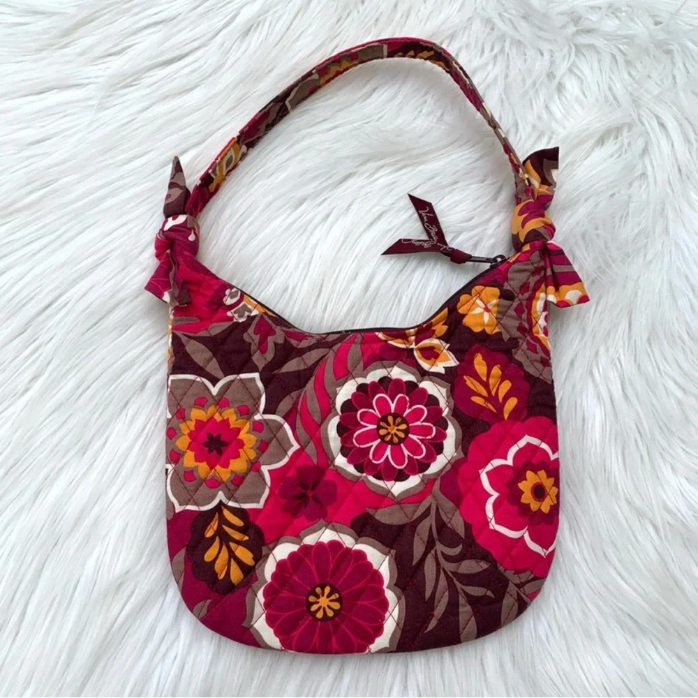 Vera Bradley Carnaby Olivia Floral Patterned Shoulder Bag Purse